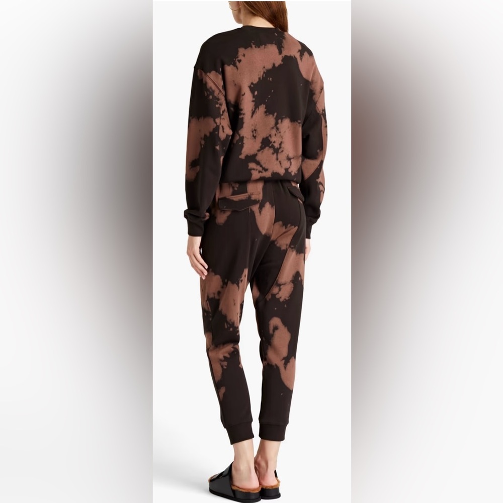 Pistola Bleached Tie Dye Sweatshirt Women’s Brown & Light Brown Size XS - Picture 2 of 10